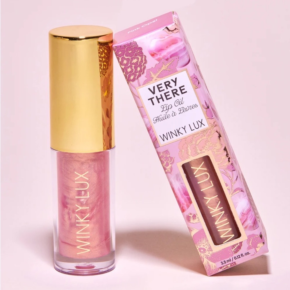 Winky Lux Very There Lip Oil Pink Opal Shimmer Hydrating Gloss 3.5ml NEW